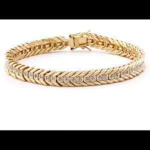 0.23CT Diamond 18KGP Designer Bracelet MSRP$1,385